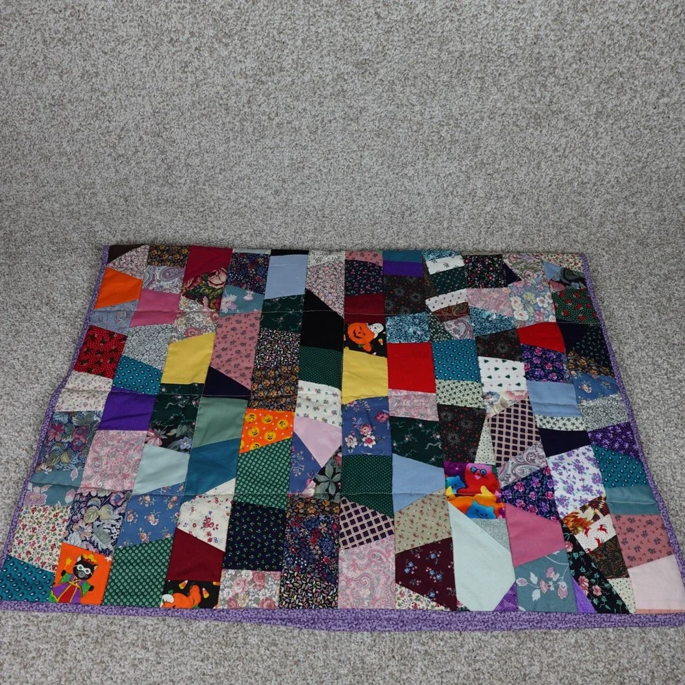 Handmade crazy quilt